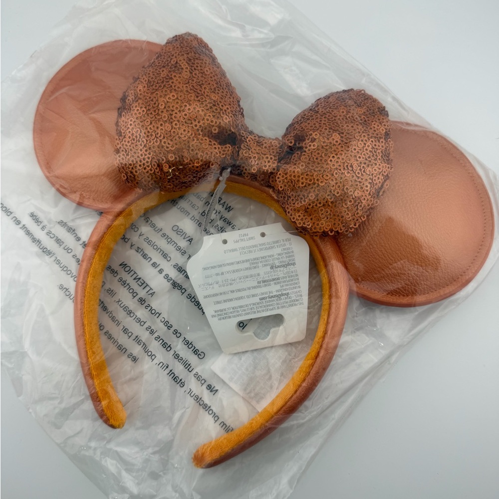 Disney Sequin Bow Ear Headband - Copper/Bronze